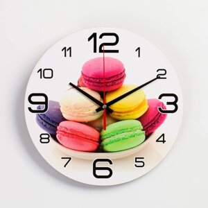 Часы настенные кухонные 'Макаруны'плавный ход, d24 см