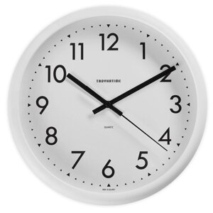 Часы настенные, серия Классика, плавный ход, d-24.5 см, толщина 5.5 см, белые
