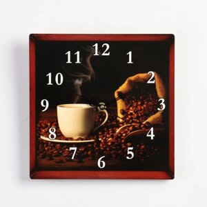 Часы настенные, серия Кухня, Ароматный кофе'дискретный ход