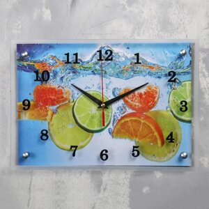 Часы настенные, серия Кухня, Лайм и апельсин' 25х35 см