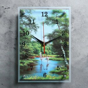 Часы настенные, серия Природа, Цапли'25х35 см