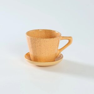 Чайная пара керамическая 'Каракум'2 предмета чашка 200 мл, блюдце d9 см
