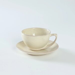 Чайная пара керамическая 'Шебби'2 предмета чашка 250 мл, блюдце d15 см