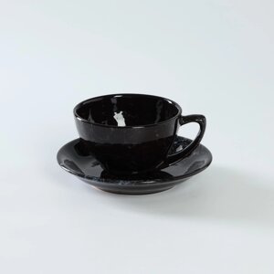 Чайная пара керамическая 'Вуаль'2 предмета чашка 250 мл, блюдце d15 см