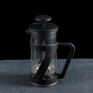 Чайник заварочный френч - пресс 'Зет'350 мл, стекло, цвет чёрный