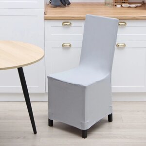 Чехол на стул со спинкой, цвет серый, 90х40х40 см, 100 п/э