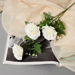 Цветы искусственные 'Роза галант' 8х62 см, белый