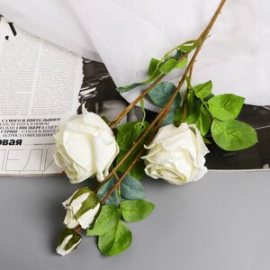 Цветы искусственные 'Роза Солмус' d-7,5 см 64 см, белый