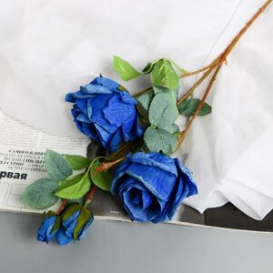 Цветы искусственные 'Роза Солмус' d-7,5 см 64 см, синий