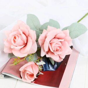 Цветы искусственные 'Роза Терция' 12х60 см, розовый