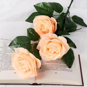 Цветы искусственные 'Роза Жанна' 10х61 см, кремовый