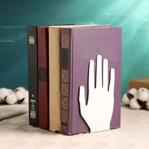 Держатель-подставка для книг 'Руки' набор 2шт, 12,7х8,9х15,4см, белый