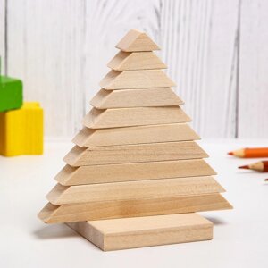 Детская пирамидка 'Ёлочка'деревянная, материал берёза
