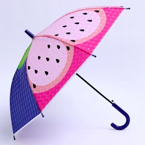 Детский зонт п/авт 'Фруктовый принт' d 84 см, R 42 см, 8 спиц, 68 x 10 x 8 см
