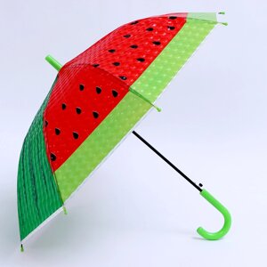 Детский зонт п/авт 'Ягодный принт Арбуз' d 84 см, R 42 см, 8 спиц, 68 x 10 x 8 см