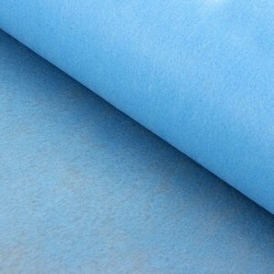 Фетр для упаковок и поделок, однотонный, голубой, двусторонний, рулон 1шт., 50 см x 15 м
