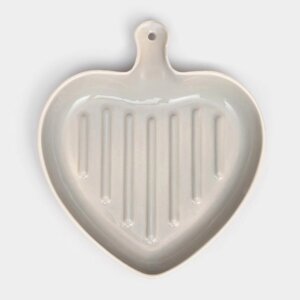 Форма для запекания керамическая 'Сердце'серая, 1 сорт, Иран
