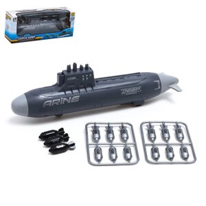 Игровой набор 'Подводная лодка'стреляет ракетами, подвижные элементы, цвет темно-серый