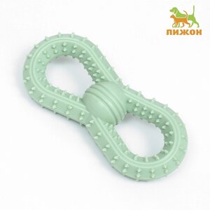 Игрушка для собак 'Бесконечность'TPR, массажная, 19 см, зелёная