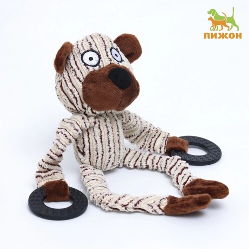 Игрушка текстильная с резиновыми кольцам 'Медведь'26 х 10 см