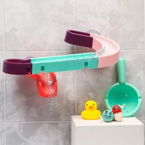 Игрушка водная горка для игры в ванной, конструктор, набор на присосках 'Аквапарк МИНИ'