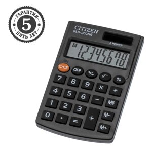 Калькулятор карманный Citizen 'SLD-200NR'8-разрядный, 62 х 98 х 10 мм, двойное питание, чёрный