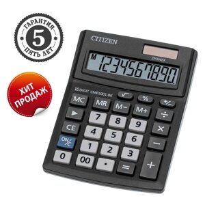 Калькулятор настольный Citizen Business Line 'CMB1001-BK'10-разрядный, 103 х 138 х 24 мм, двойное питание, чёрный