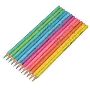 Карандаши 12 цветов Maped Color Peps Pastel, треугольные, ударопрочные, картон, футляр
