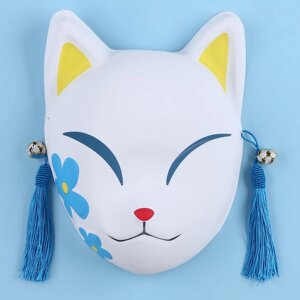 Карнавальная маска 'Лиса аниме'цвет белый
