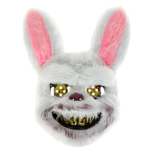 Карнавальная маска 'Страшный заяц'цвет белый