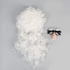 Карнавальный набор 'Дедушка Мороз'борода+ очки)