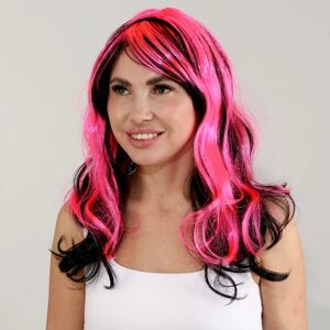 Карнавальный парик 'Хвостики'цвет чёрно-розовый