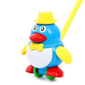Каталка на палочке 'Пингвин'цвета МИКС