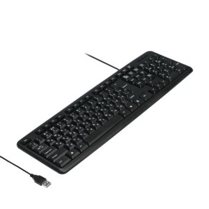 Клавиатура Defender 1 HB-420 RU, проводная, мембранная, 107 клавиш, USB, 1.5 м, черная