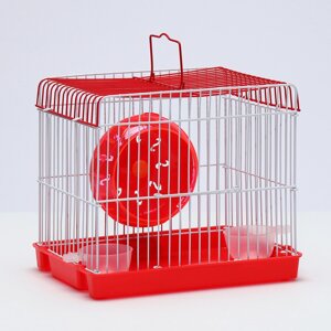 Клетка для грызунов укомплектованная RT-2q, 22 х 16 х 20 см, красная (фасовка 30 шт) (комплект из 30 шт.)