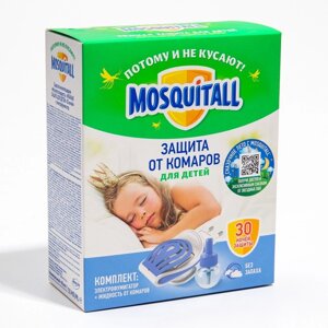 Комплект Mosquitall 'Нежная защита для детей'электрофумигатор + жидкость от комаров, 30 но