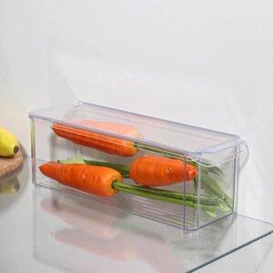 Контейнер для холодильника с крышкой IDEA, 10x30x10 см, цвет прозрачный