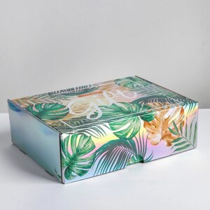 Коробка подарочная складная, упаковка, Gift'30,5 х 22 х 9,5 см