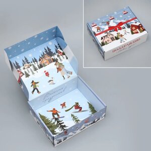 Коробка складная 'Снежный город '27 x 21 x 9 см
