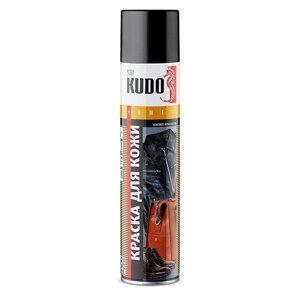 Краска для гладкой кожи KUDO, коричневая, аэрозоль, 405 мл KU-5242
