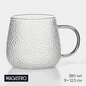 Кружка стеклянная Magistro 'Сара'380 мл, 9x12,5 см