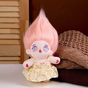 Кукла 'Идол'розовые волосы, в жёлтом платье