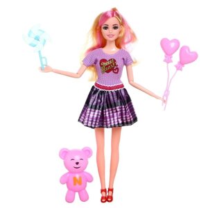 Кукла-модель 'Арина' в платье, с аксессуарами, МИКС
