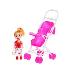 Кукла-модель 'Даша' с коляской и куклой малышкой, МИКС