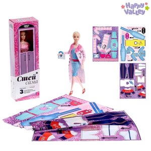 Кукла-модель шарнирная 'Анна' с набором для создания одежды 'Я модельер'МИКС