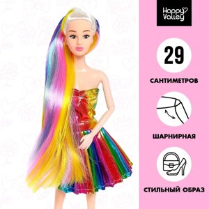 Кукла-модель шарнирная 'Радужный стиль'в платье