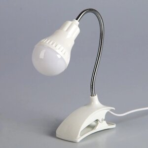 Лампа на прищепке 'Свет' белый 13LED 1,5W провод USB 4x9x31,5 см RISALUX