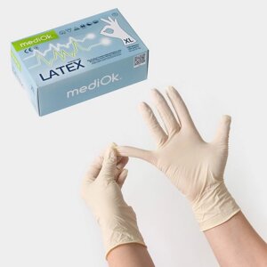 Латексные перчатки смотровые неопудренные, текстурированные, н/ст, размер XL