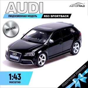 Машина металлическая AUDI RS3 SPORTBACK, 143, цвет чёрный