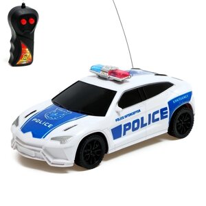 Машина радиоуправляемая 'Полиция'работает от батареек, цвет бело-синий